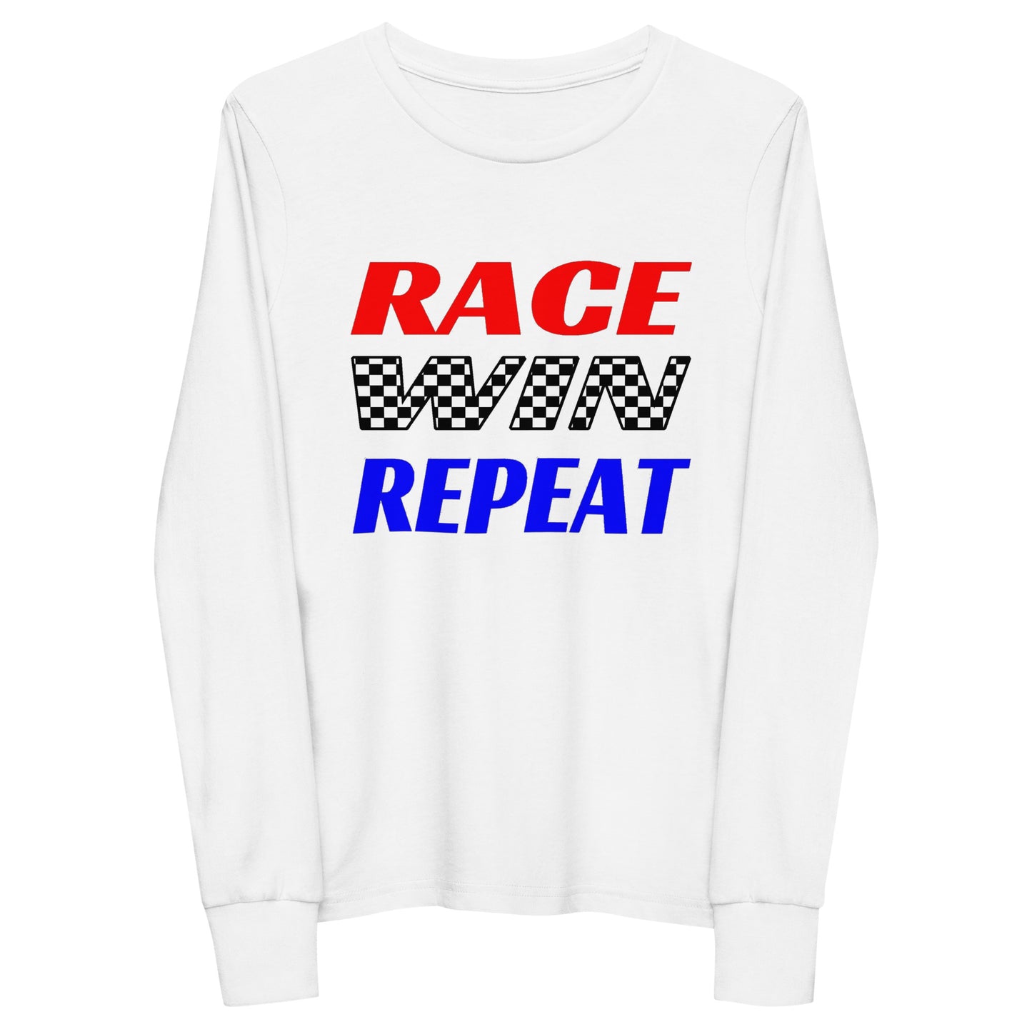 Race Win Repeat Kids Long Sleeve