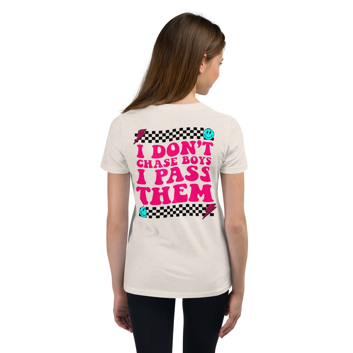 I Don't Chase Boys I Pass Them Kids T-Shirt