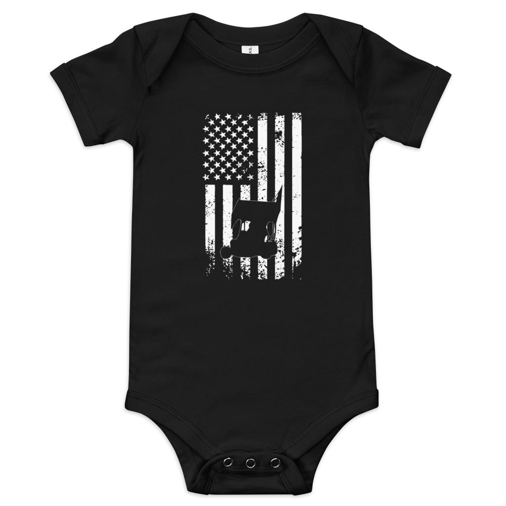 American Flag Kart Onesie