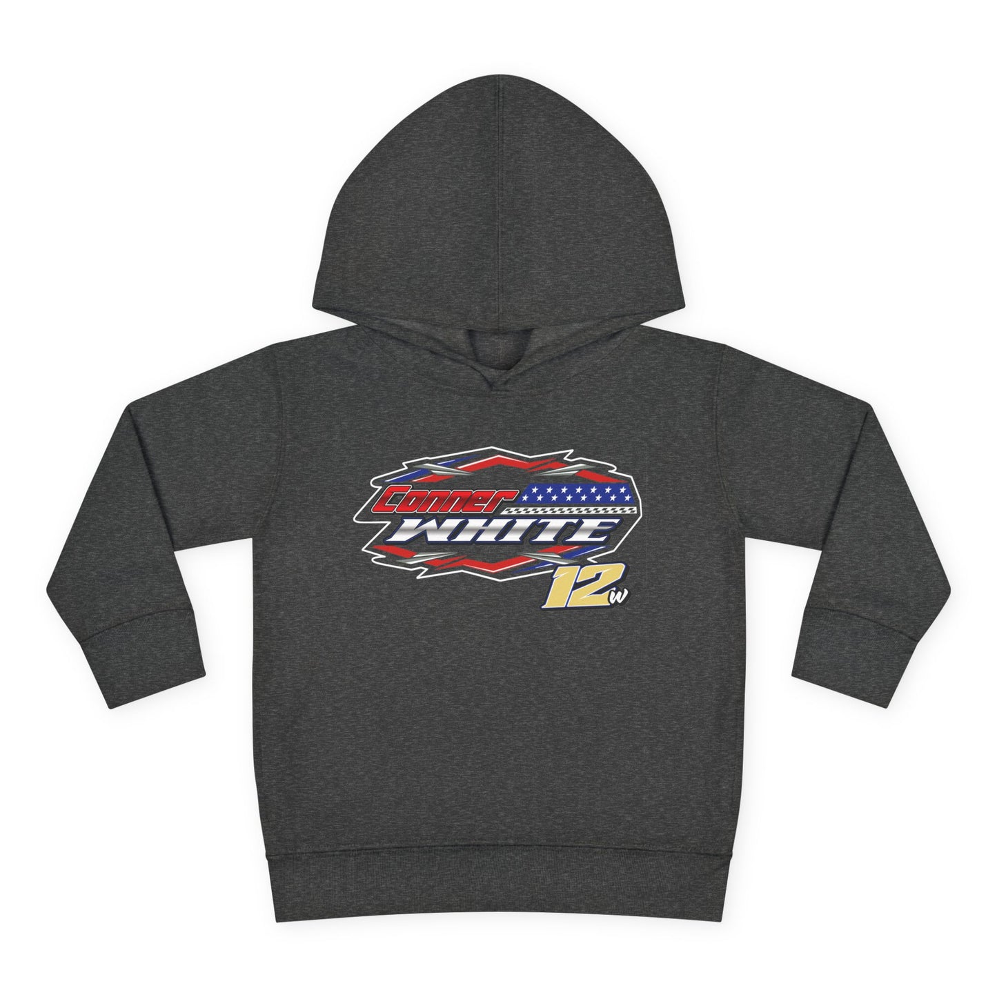 Conner White Toddler Hoodie Sweatshirt