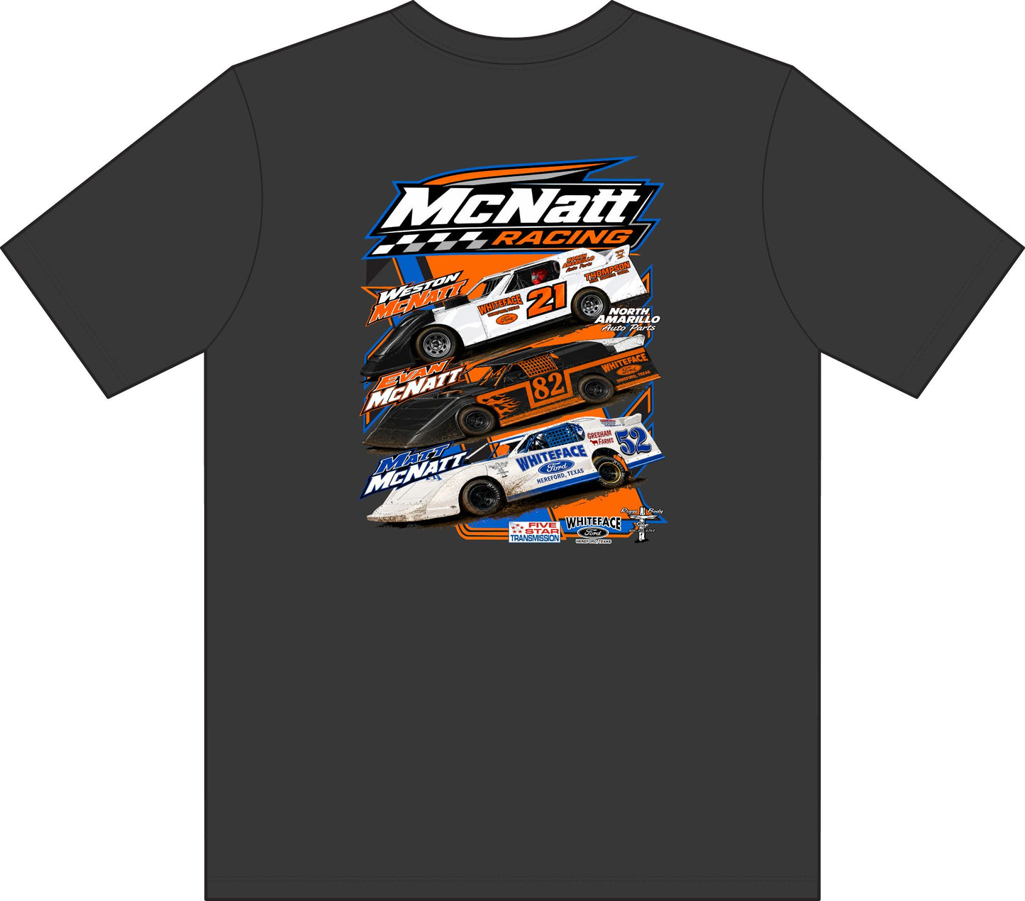 McNatt Racing Adult Tall T-Shirt