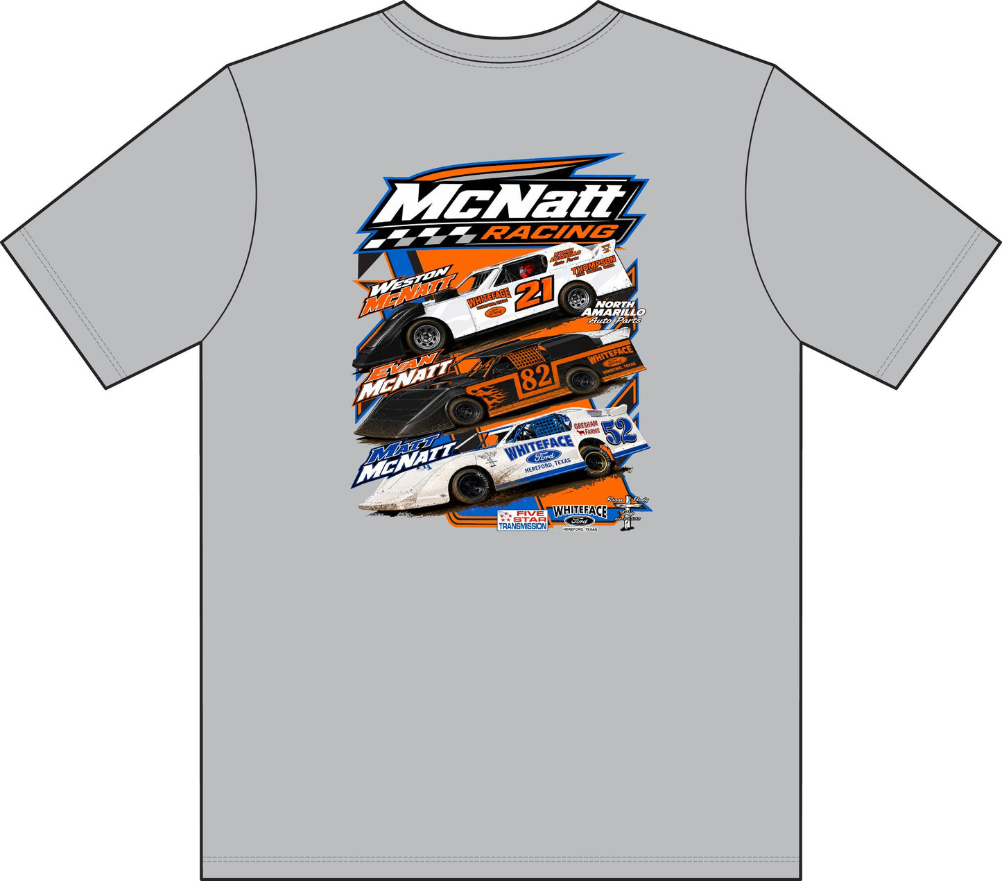 McNatt Racing Adult Tall T-Shirt