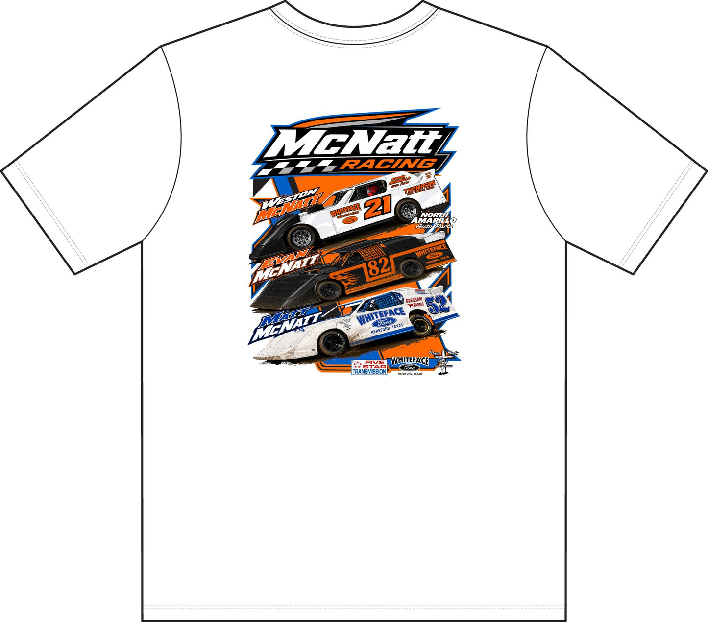 McNatt Racing Adult Tall T-Shirt
