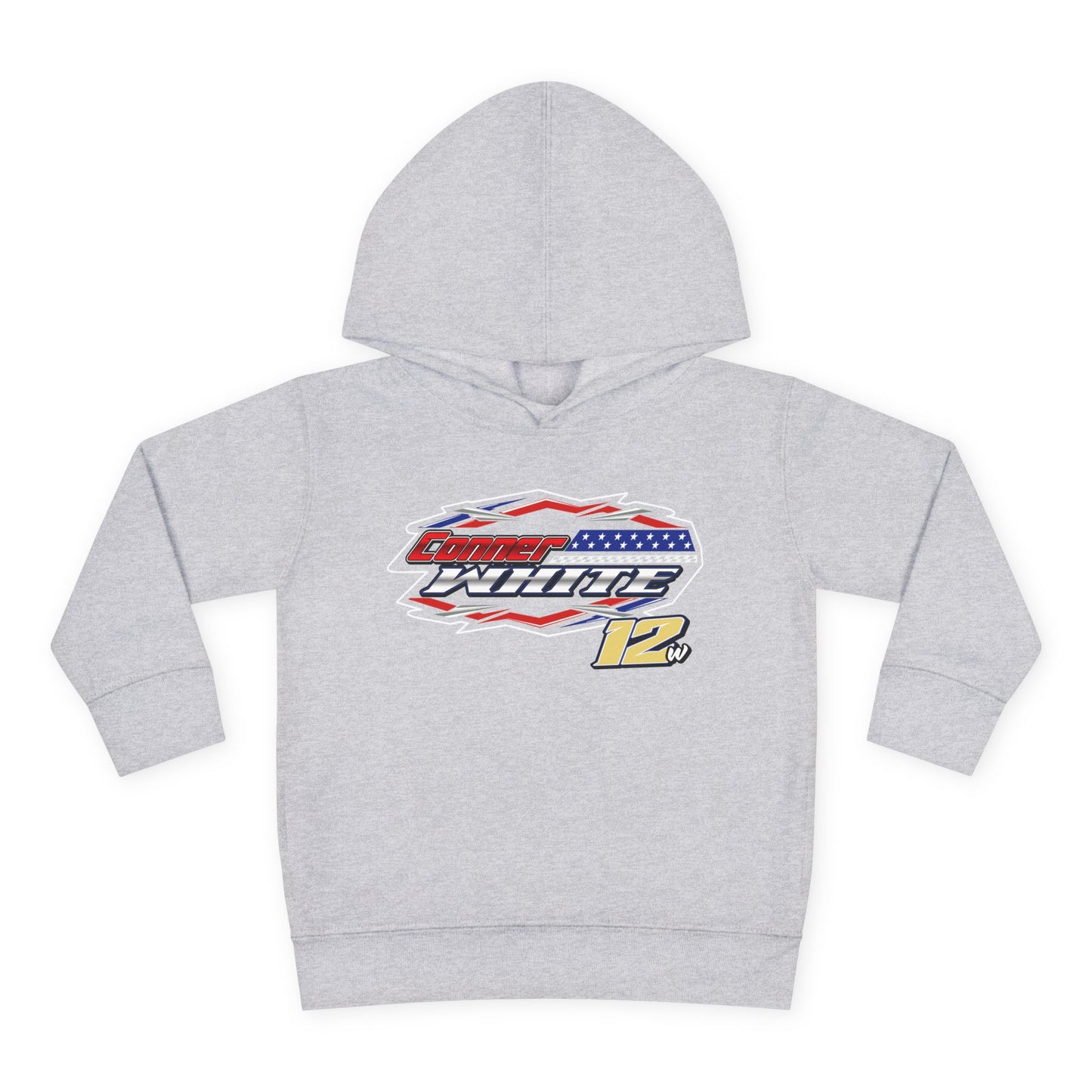 Conner White Toddler Hoodie Sweatshirt