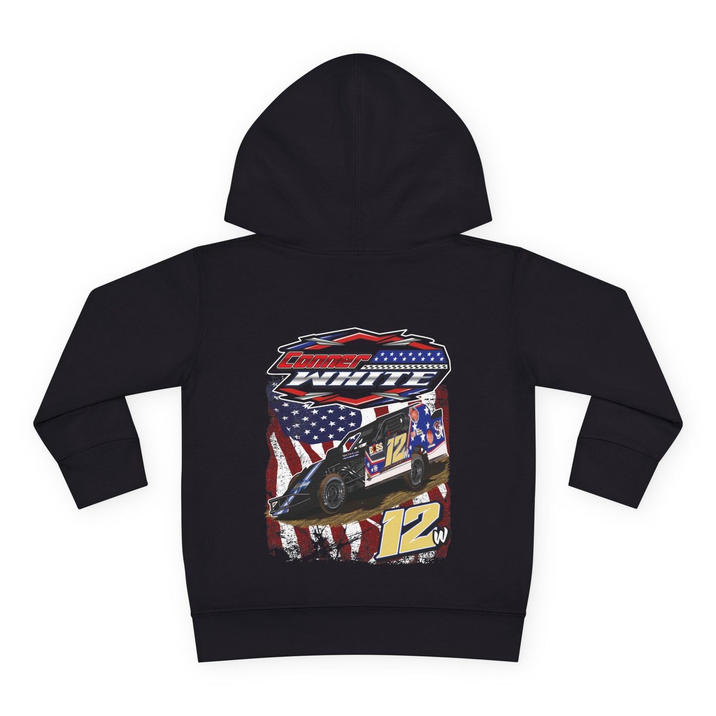 Conner White Toddler Hoodie Sweatshirt