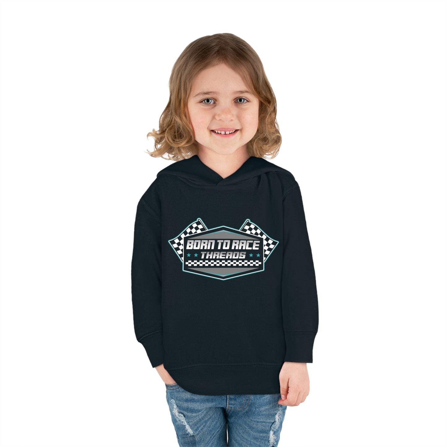 Born to Race Threads Checkered Toddler Hoodie