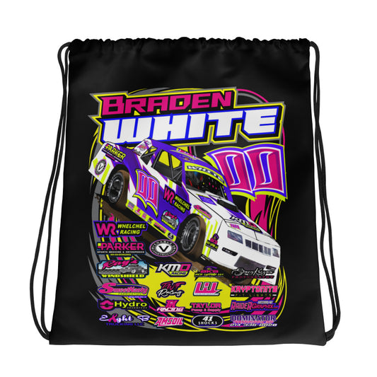 Braden White Drawstring bag