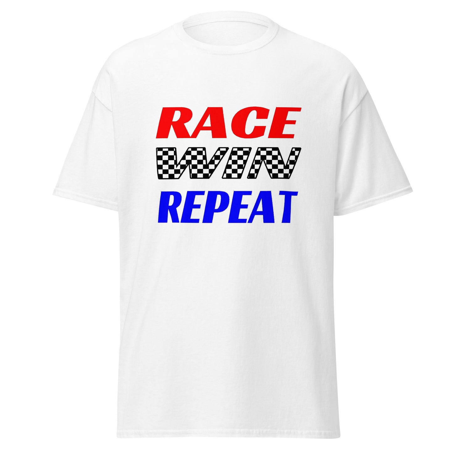 Race Win Repeat Adult T-Shirt