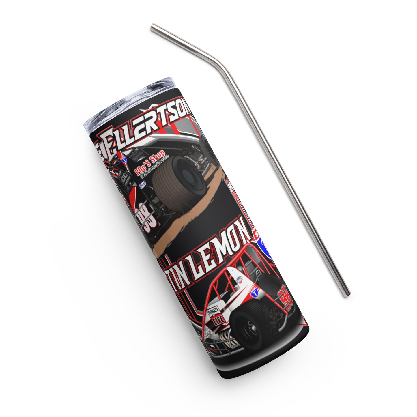 Pop's Shop Motorsports Stainless steel tumbler