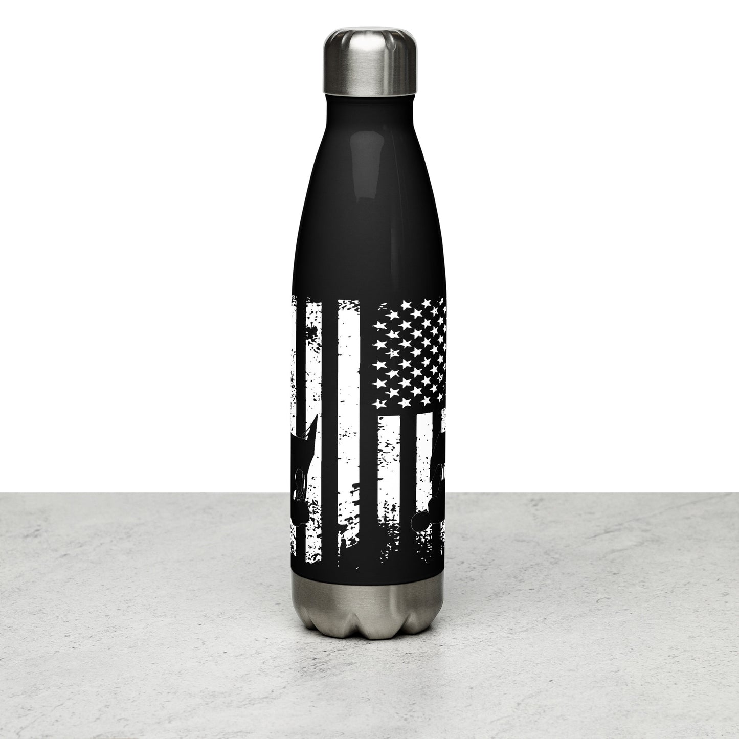 American Flag Outlaw Kart Stainless Steel Water Bottle