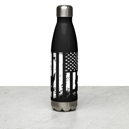 American Flag Outlaw Kart Stainless Steel Water Bottle