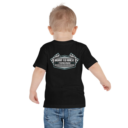 Born to Race Threads Checkered Flag Toddler T-Shirt