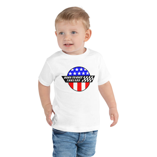 Born to Race Patriotic Toddler T-Shirt