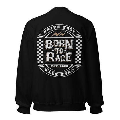 Born to Race Vintage Adult Crew Sweatshirt
