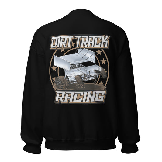 Dirt Track Racing Adult Crew Sweatshirt