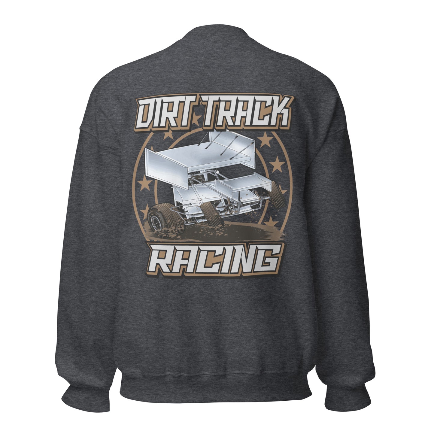 Dirt Track Racing Adult Crew Sweatshirt