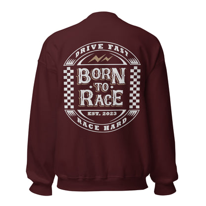 Born to Race Vintage Adult Crew Sweatshirt