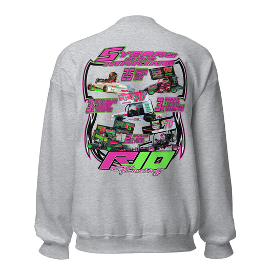 RJo Racing 5 Years Adult Crew Sweatshirt