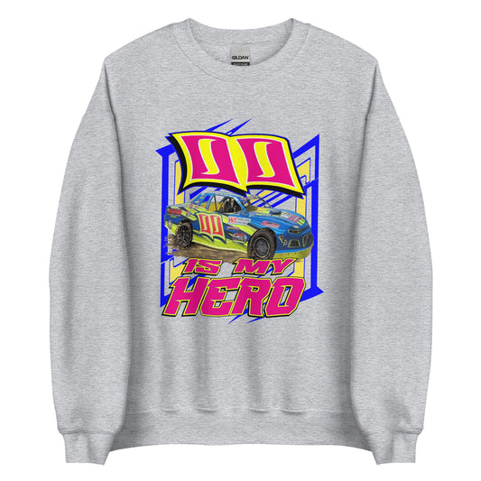 00 is my Hero Adult Crew Sweatshirt