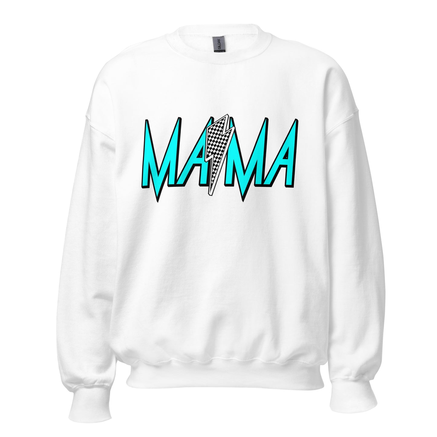 Mama Checkered Adult Crew Sweatshirt