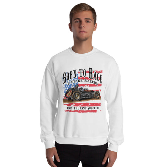 Vintage Sprint Racer Adult Crewneck Sweatshirt