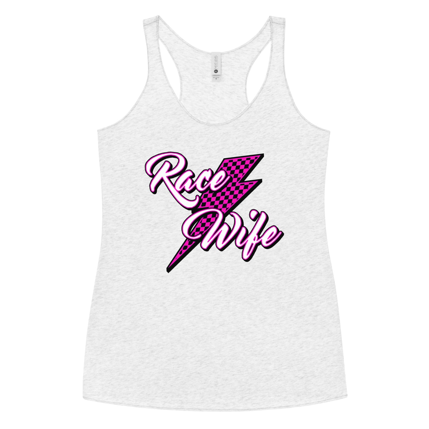 Race Wife Pink Women's Racerback Tank