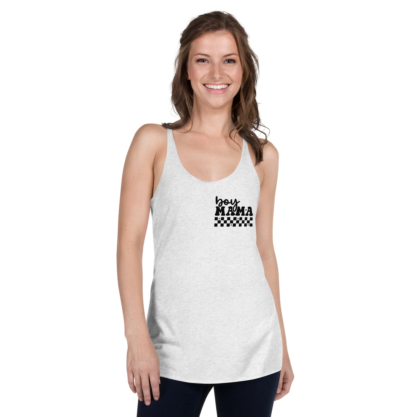 Boy Mama Women's Racerback Tank