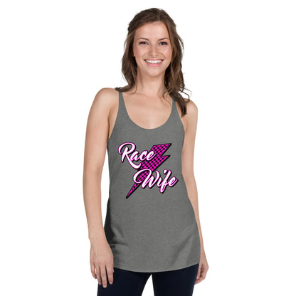 Race Wife Pink Women's Racerback Tank