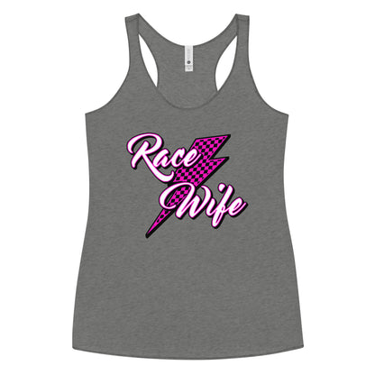 Race Wife Pink Women's Racerback Tank