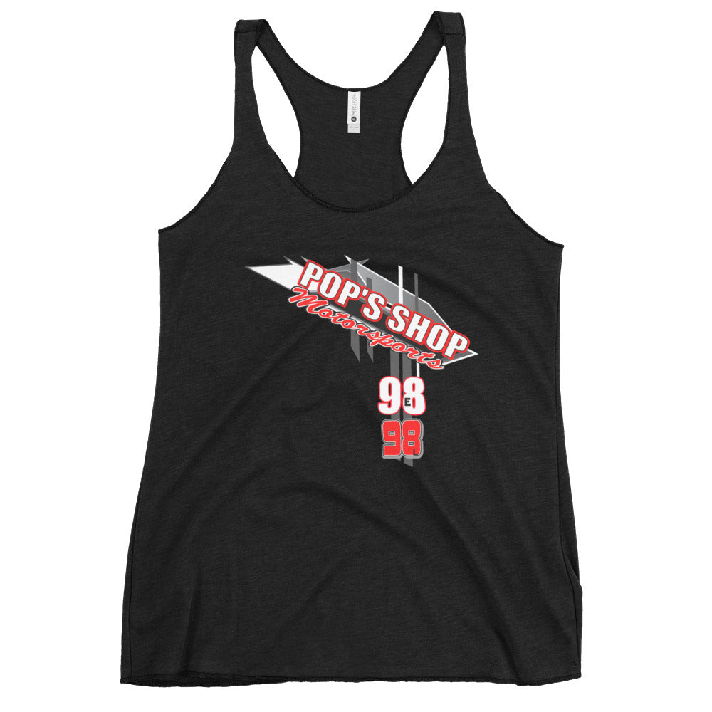 Pop's Shop Motorsports Women's Racerback Tank