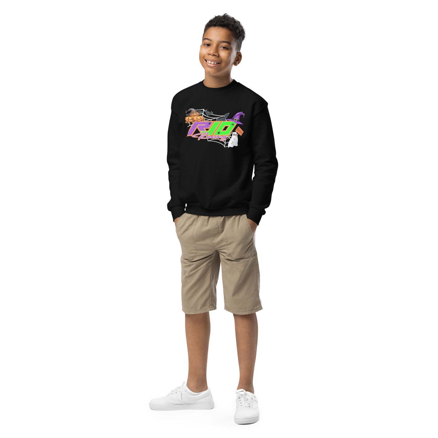 RJo Racing Halloween Kids crewneck sweatshirt