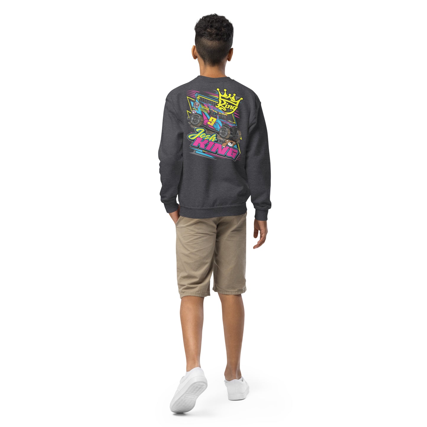 Josh King Teddy Bear Kids Crew Neck Sweatshirt