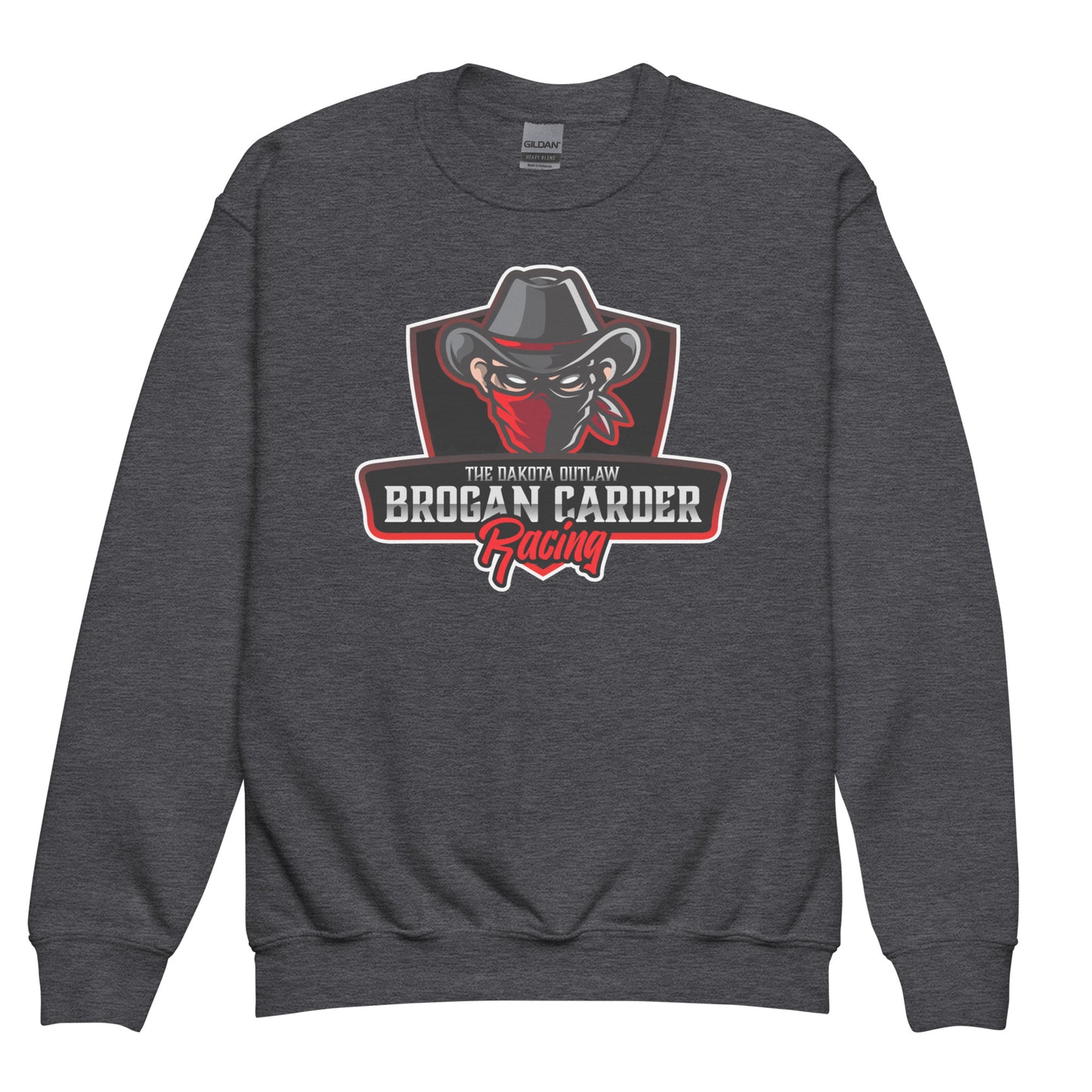 Brogan Carder Racing Kids Crewneck Sweatshirt
