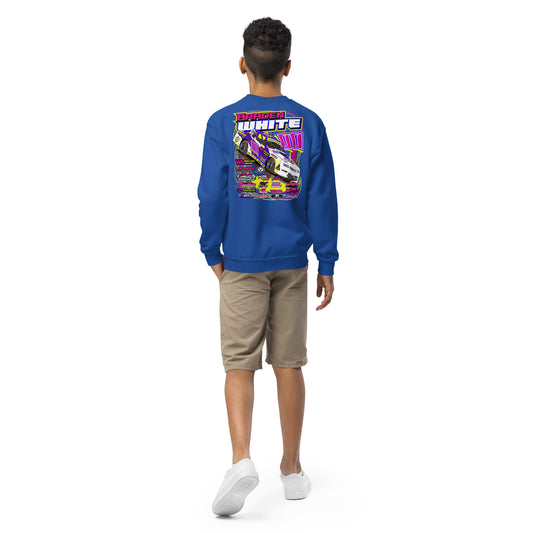 Braden White Kids Crewneck Sweatshirt