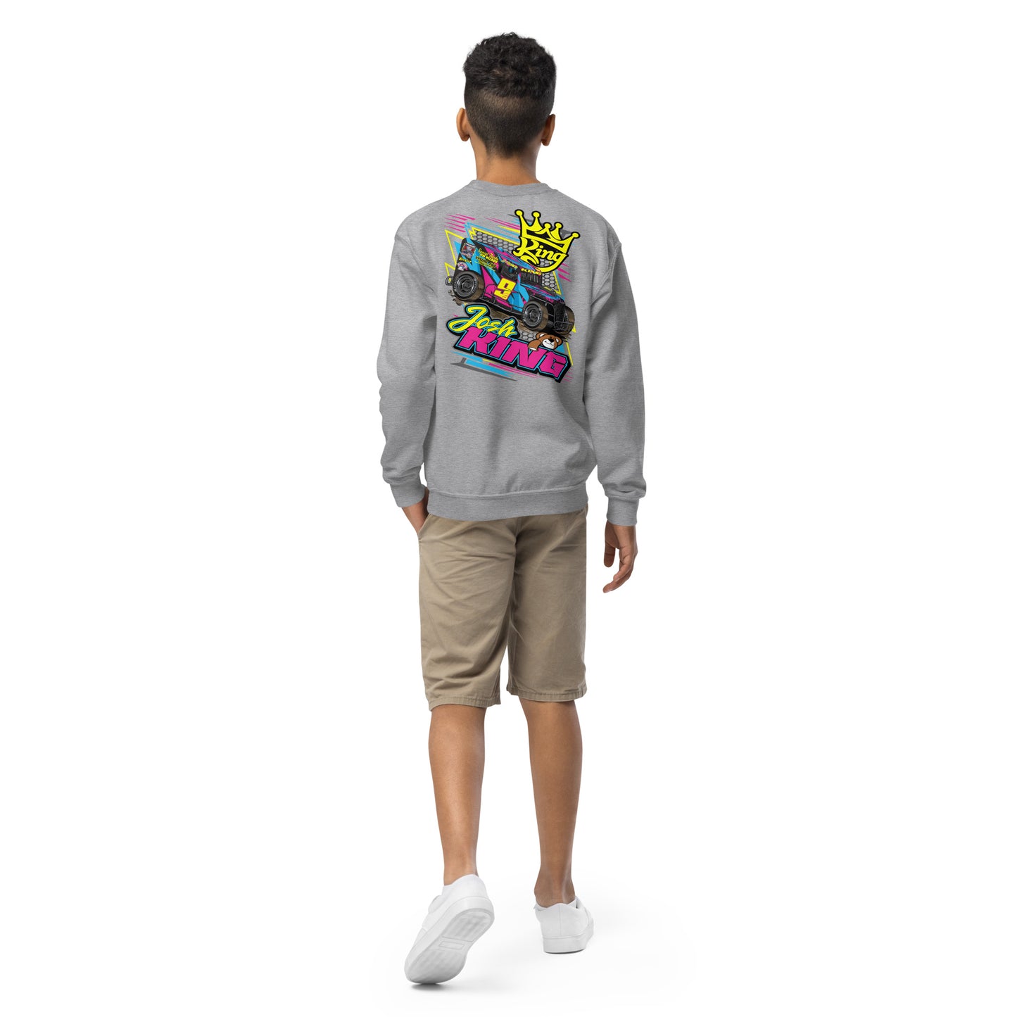 Josh King Teddy Bear Kids Crew Neck Sweatshirt