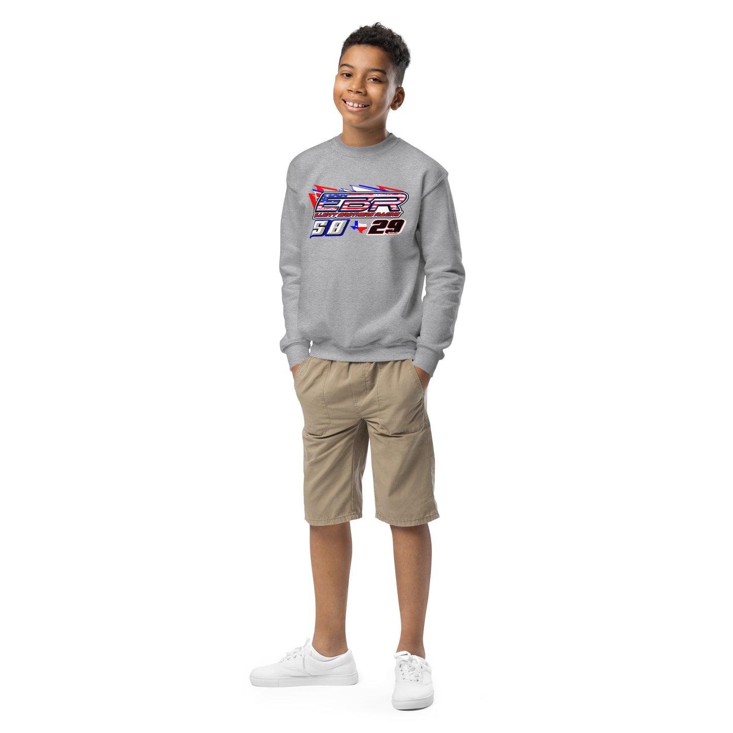 Elliott Brothers Racing Kids Crewneck Sweatshirt