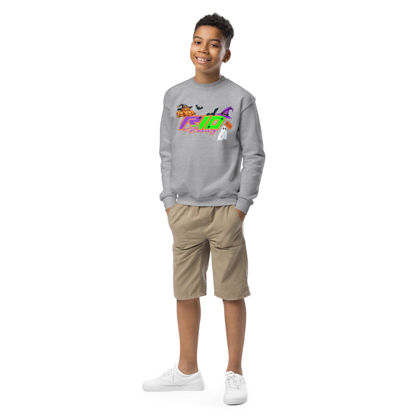 RJo Racing Halloween Kids crewneck sweatshirt