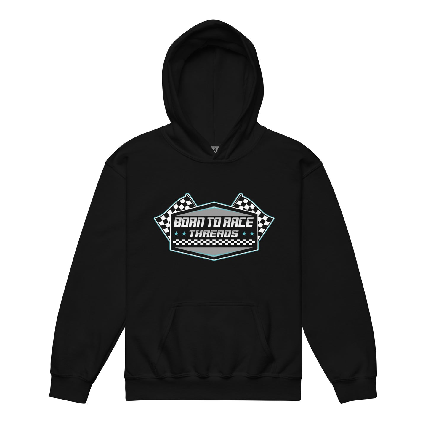 Born to Race Threads Checkered Flag Kids Hoodie