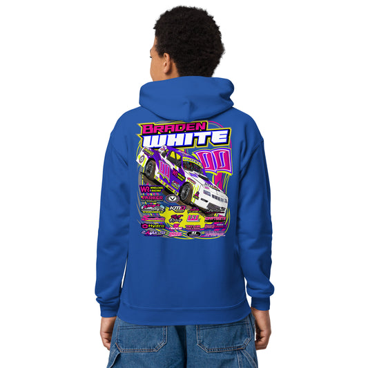 Braden White Kids Hoodie Sweatshirt