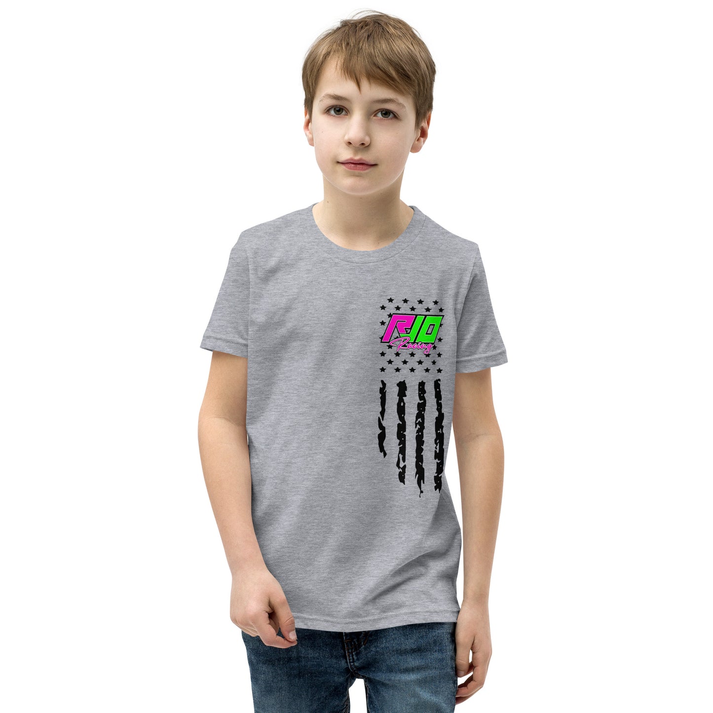 RJo Racing American Flag Kids T-Shirt