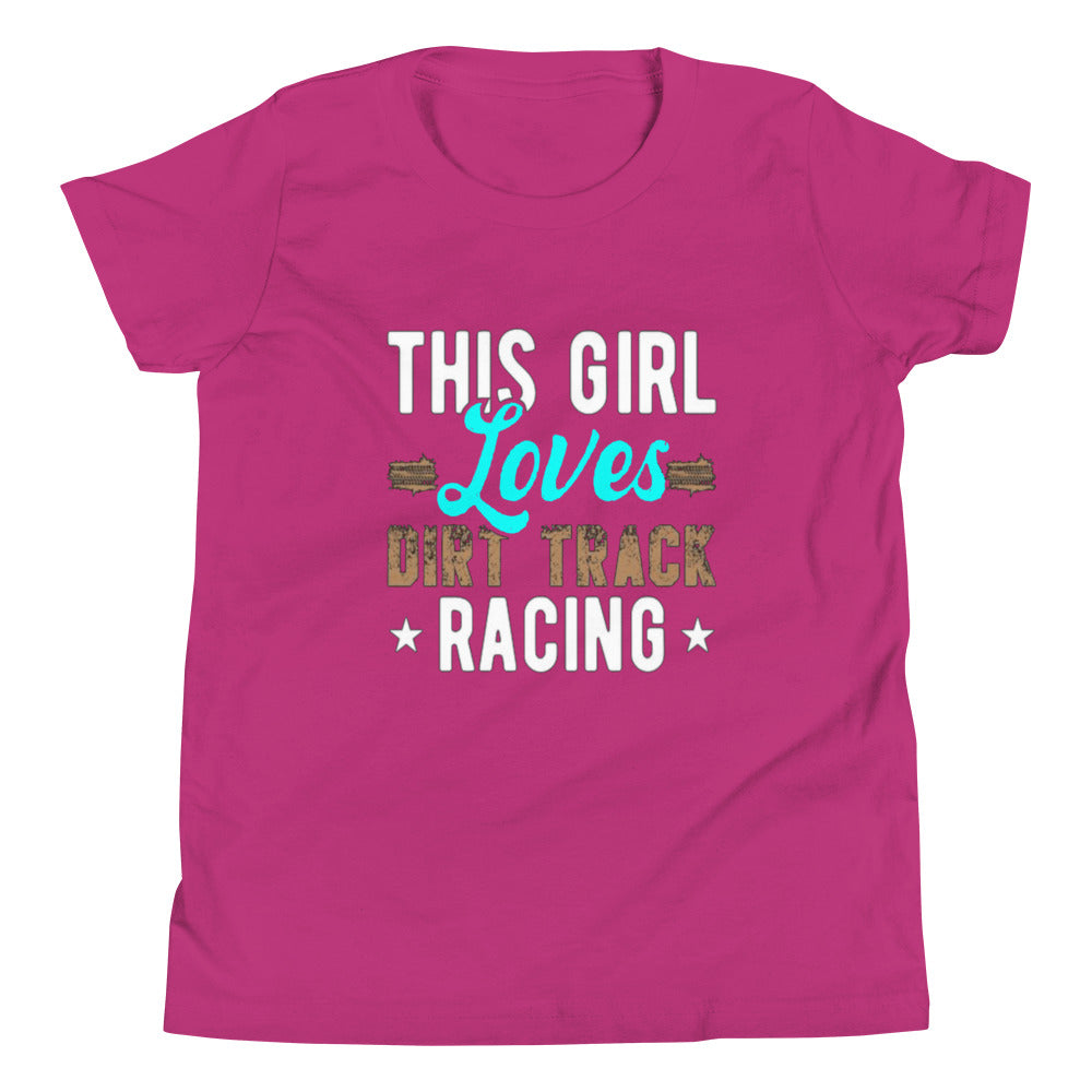 This Girl Loves Dirt Track Racing Kids T-Shirt