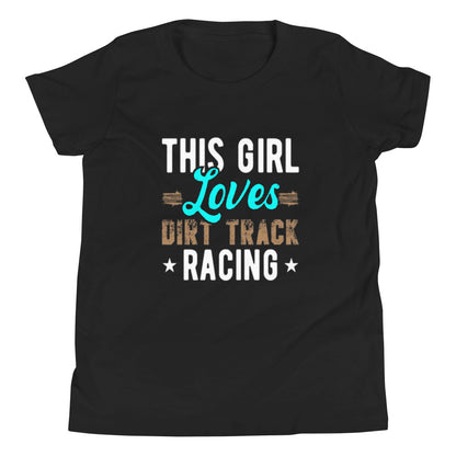 This Girl Loves Dirt Track Racing Kids T-Shirt