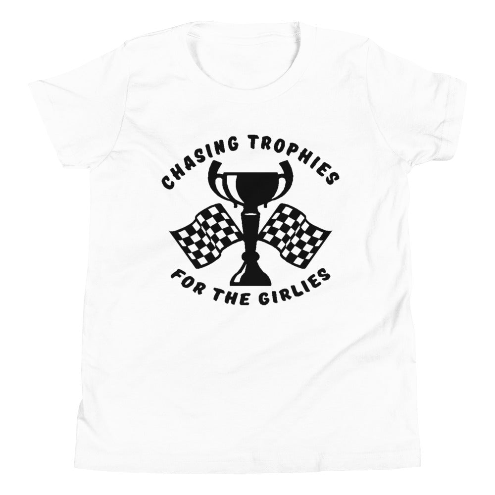 Chasing Trophies for the Girlies Kids T-Shirt